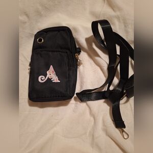 Mini Black Crossbody Bag with Initial A NWOT‎